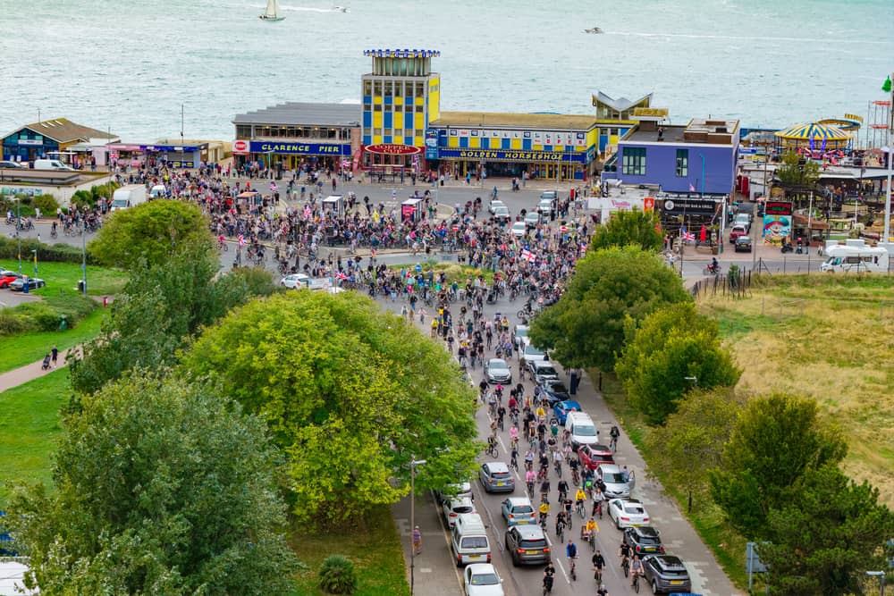 There was a big turnout for  Drum & Bass On The Bike in Southsea.