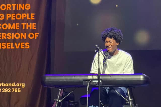 Eman performed on stage at the fourth annual Portsmouth Youth Awards.