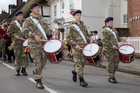 Cadets will be parading through Gosport in celebration of National Cadet Week. Pictured: Royal Marine Cadet Band from HMS Sultan, Gosport, in 2025.