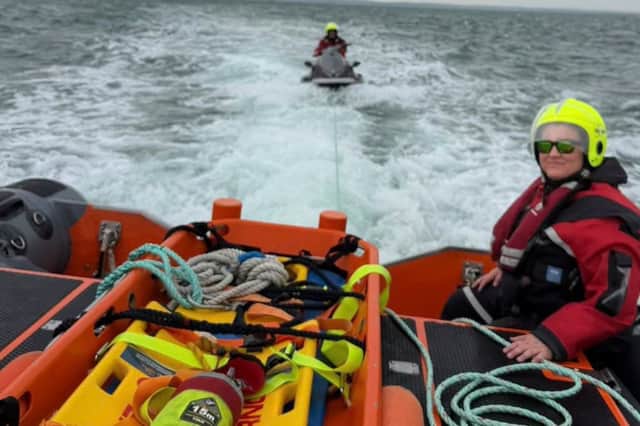 Life crews from Gosport and Fareham Inshore Rescue Service (GAFIRS) saved three people riding a jet ski near Langstone Harbour.