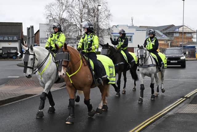 It cost £500,000 for the Hampshire and Isle of Wight Constabulary to police the south-coast derby matches in 2025-26. Picture: Graham Hunt/ProSportsImages