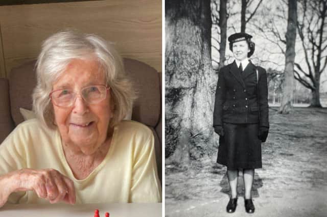 Daphne Thompson, who served in the WRNS during the Second World War.