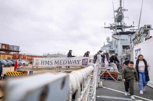 HMS Medway open day for Falklands residents on 26/9/26. Argentina president Javier Milei has threated the sovereignty of the territory once again, giving them a deadline.