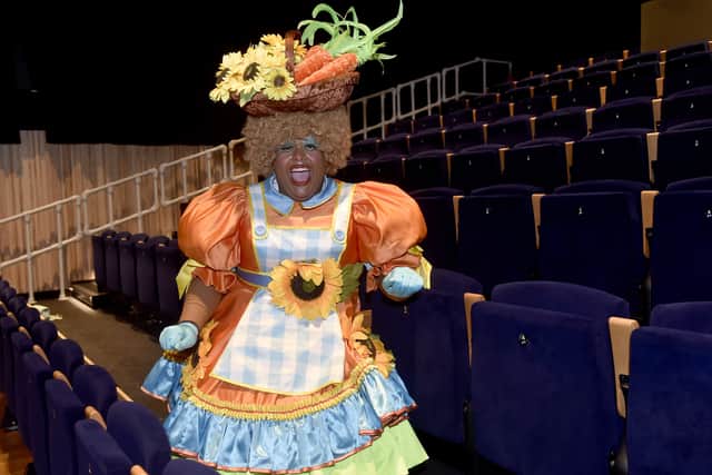 Fareham Live held their pantomime launch of Jack and the Beanstalk on Tuesday, September 29, 2026.

Pictured is: Josiah Eloi as Dame Trott.

Picture: Sarah Standing (290926-8387)