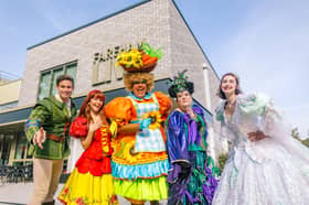 The cast of Jack and the Beanstalk at Fareham Live 2026.