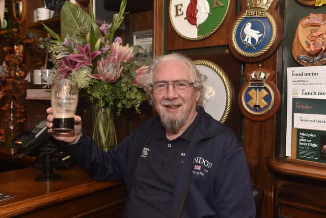 Pictured is: Ship Anson regular Ken Gilbert and former Leading Hand in the Royal Navy.