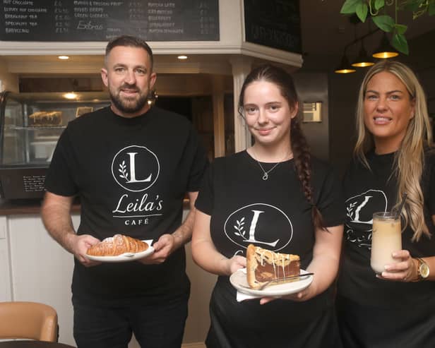 Leila's Cafe has open in Southsea, Portsmouth on Wednesday 30th September 2026

Pictured: Tony Steere, with daughter Leila Steere - manager and Tony’s wife Nikki

Picture: Habibur Rahman
