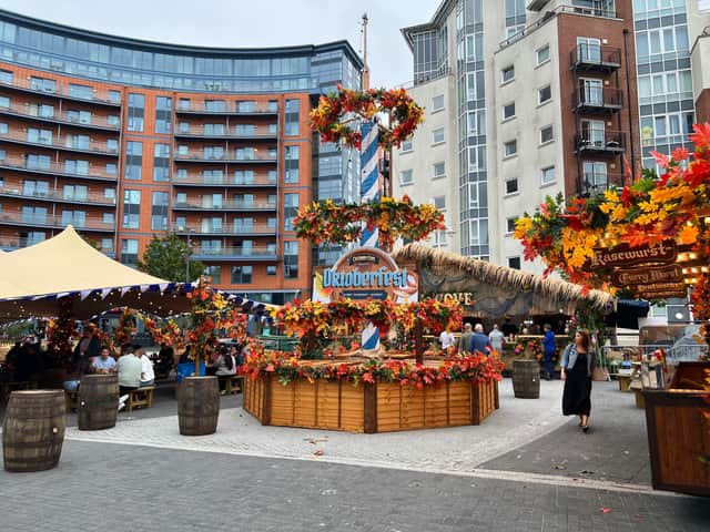The Oktoberfest bar will be open until the end of the month