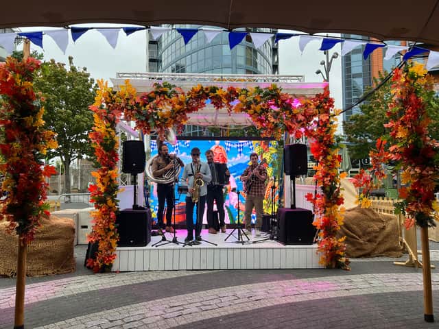 An oompah band will perform at the Oktoberfest pub up bar
