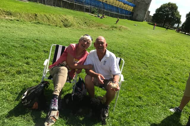 Bill Wright with his wife Barbara.