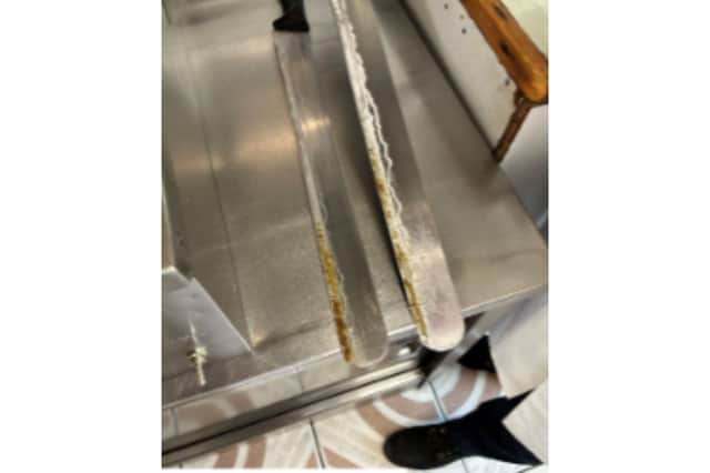 Dirty knives at Brothers, 79 High Street, Gosport