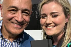 Professor Jim Al-Khalili, physicist, broadcaster and Honorary Patron of the National Education Museum with trustee Laura Watford, CEO of STEMunity and Portsmouth National Education Union Assistant Secretary.
