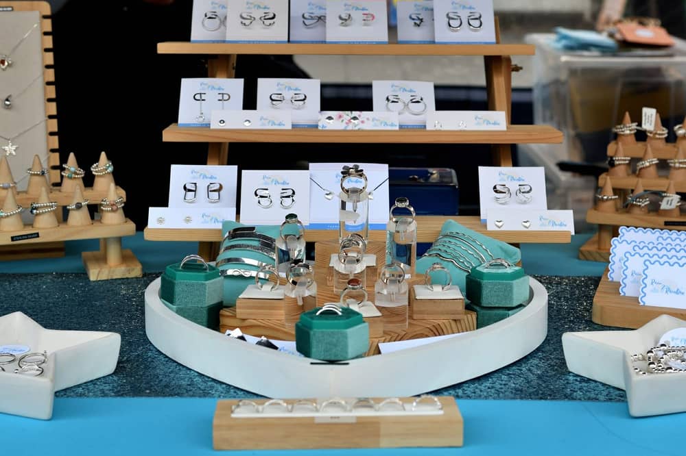 Jewellery stall at a Flo Circle craft fair 