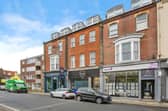 The Clarendon Road property occupies the first and second floors, creating a distinctive two-level home in Southsea