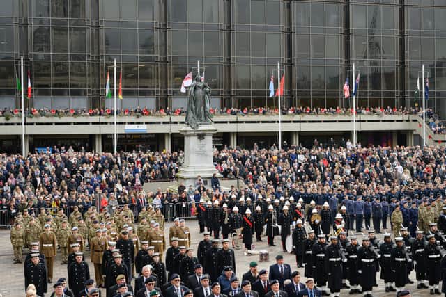 The Volunteer Cadet Corps will be celebrating its 125th anniversary in Portsmouth next week. Pictured: Remembrance Sunday at Guildhall Square in Portsmouth.