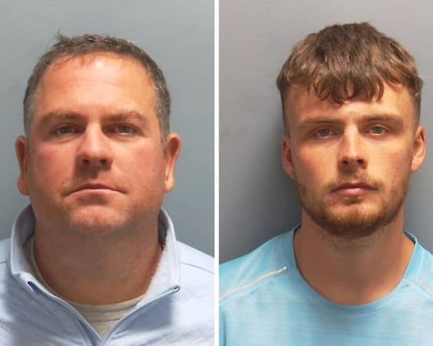 Paul Quick, 42 of Highcroft Drive, Waterlooville, and Declan Smith, 22 of Cardinal Drive, Waterlooville, left their victims in hospital after getting "heavily drunk" at pubs in Clanfield.