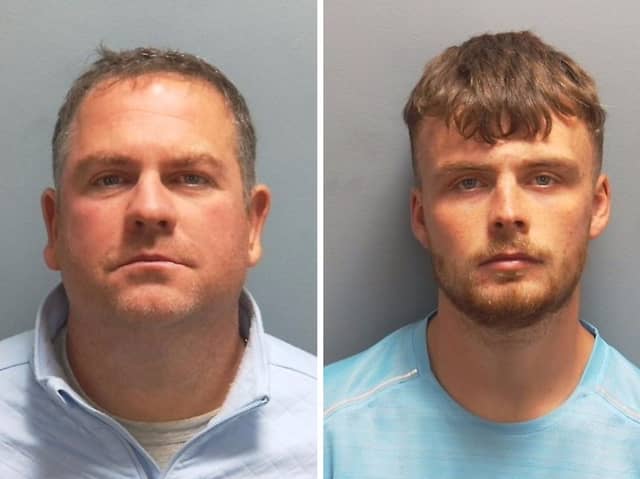 Paul Quick, 42 of Highcroft Drive, Waterlooville, and Declan Smith, 22 of Cardinal Drive, Waterlooville, left their victims in hospital after getting "heavily drunk" at pubs in Clanfield.