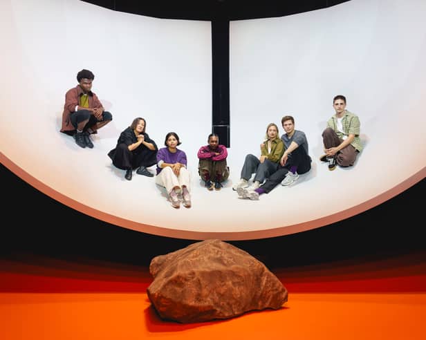 The company in Antigone Exits at Chichester Festival Theatre