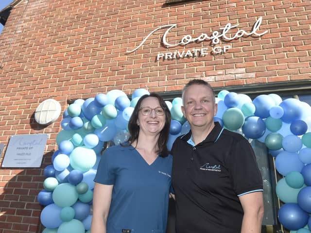 Dr Hayley Cousins, clinical director, and Justin Cousins, operations manager, at Coastal Private GP & Aesthetics.

Picture: Sarah Standing 