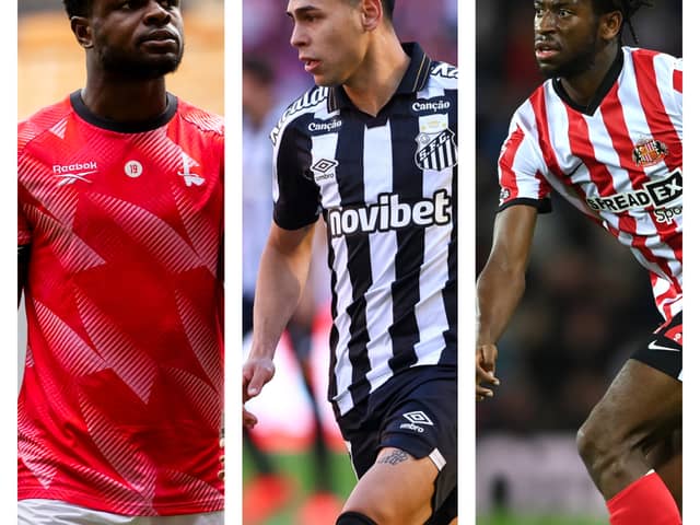 From left to right: Millenic Alli, Gustavo Caballero and Aji Alese have all moved on from stints with Pompey last season.