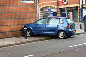 A car collided with a shop at the junction of Penhale Road and Fratton Road in Fratton, Portsmouth, on Saturday, October 3, 2026
