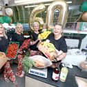 Tiers Greengrocer in Emsworth are celebrating their 60th anniversary  on Monday 5th October 2026

Pictured: Staff Ally Exton, Owners - Victoria Edwards and Sarah Long, Tracey Flynn and Emma Webb

Picture: Habibur Rahman


