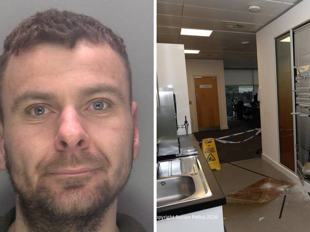 Kuba Graczyk, 37, has been jailed after stealing from the NHS in Chichester among a spree of burglaries.