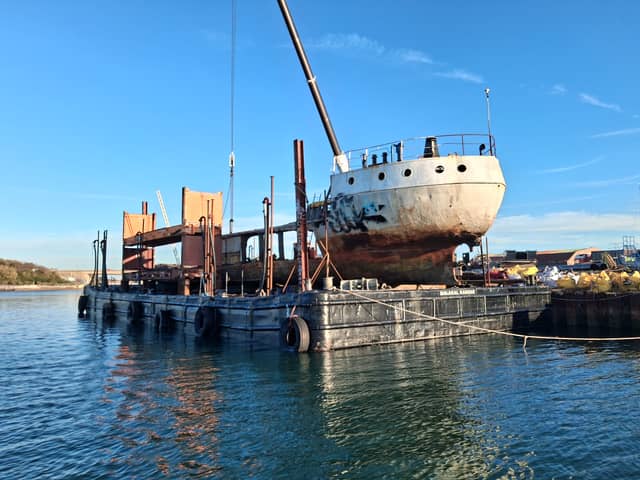 MV Carmel in Tipner Lake. Picture: Dave Fortey