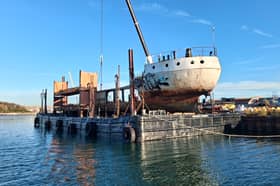 MV Carmel in Tipner Lake. Picture: Dave Fortey
