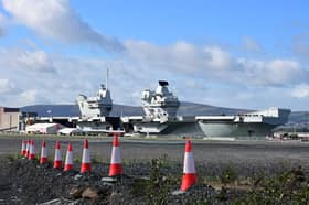 HMS Queen Elizabeth has visited Belfast on a four day diplomatic visit. This is the first visit of its kind since 1965.