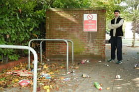 Harry, a resident of the flats effected by the tipping of rubbish on St. Marys Rd, Fratton
