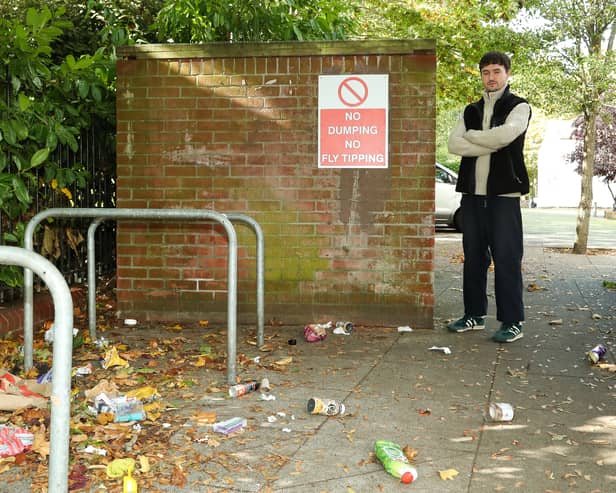 Harry, a resident of the flats effected by the tipping of rubbish on St. Marys Rd, Fratton