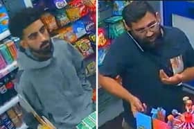 Police would like to speak with these two men after more than £900 worth of cigarettes were stolen from Top Store in Somers Road.