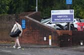 A person leaving HMP Winchester in Hampshire. 