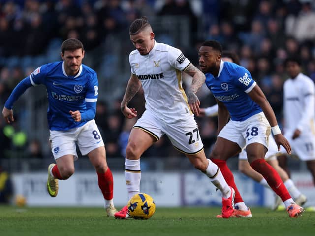Kalvin Phillips in action for Sheffield United against Pompey last season