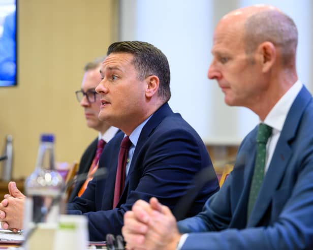 Defence Secretary Wes Streeting giving evidence to the Industry and Regulation Committee in the House of Lords, central London. He claimed a Royal Marine had to test an underwater drone in his garden pond due to regulatory red tape.