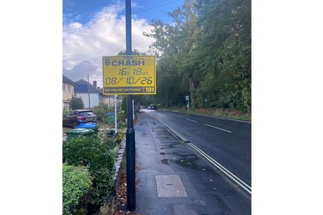 Fatal crash scene in Coxford Road