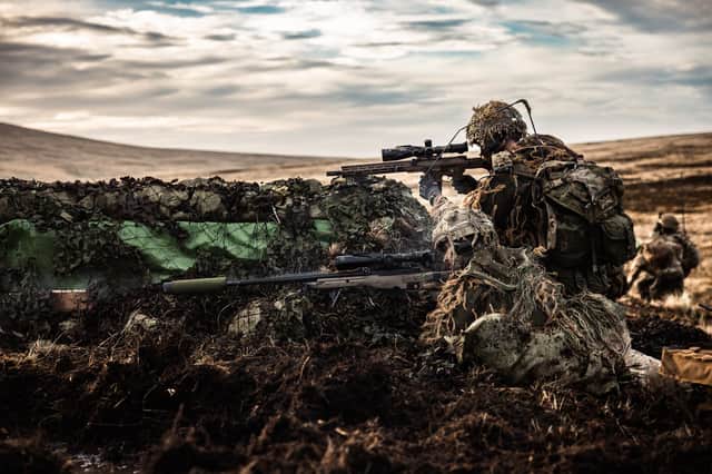 Extensive training drills are being carried out by British forces in the Falkland Islands. Pictured: Personnel during Exercise Cape Upholder.