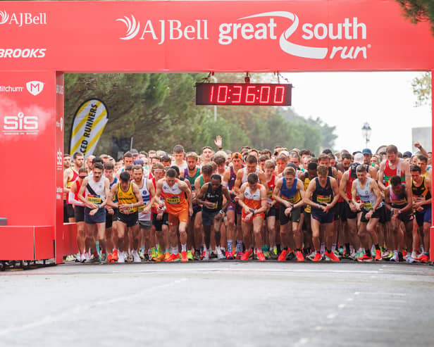 Thousands of runners at the Great South Run 2025