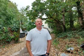 Concerned resident Steve Bamber outside 1 Ferndale, Waterlooville where plans have been submitted for four two-bedroom flats to be converted into a nine-bed HMO.