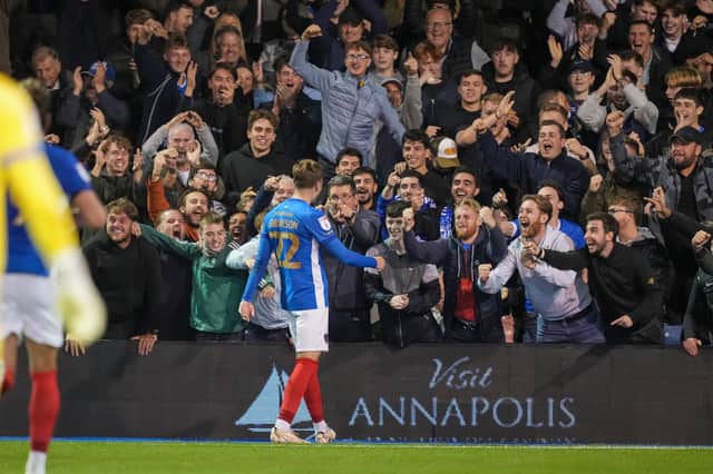 Pompey's Zak Swanson. Pic: Jason Brown