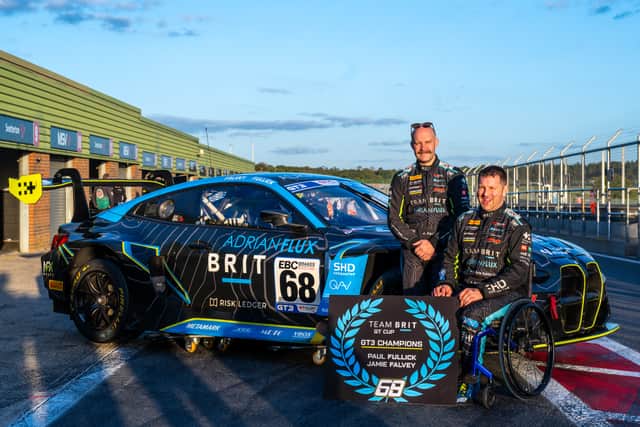 GT Cup GT3 champions Jamie Falvey, left, and Paul Fullick, right.