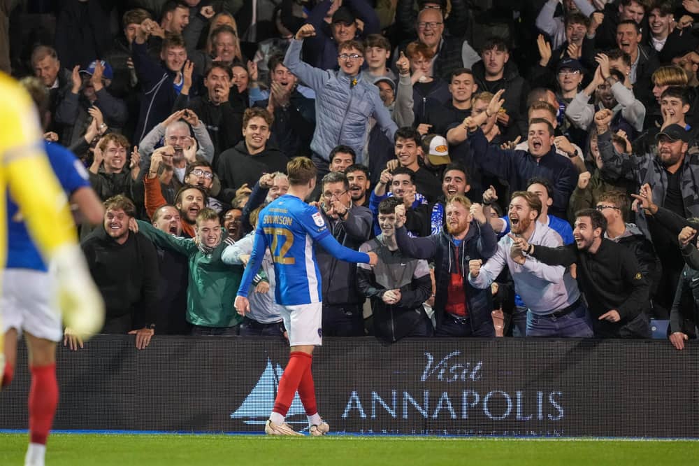 Pompey's Zak Swanson. Pic: Jason Brown