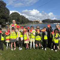 Southsea schoolchildren rescue crabs at Canoe Lake