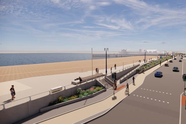 View towards South Parade Pier looking west