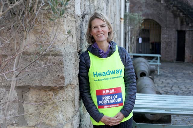 Karen Barnett running for Headway
Picture: Habibur Rahman