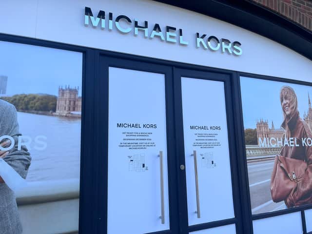 Michael Kors in Gunwharf Quays is currently under refurbishment and will reopen in November.