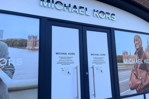 Michael Kors in Gunwharf Quays is currently under refurbishment and will reopen in November.