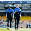 Ben Killip, left, has named on the Pompey bench for today's game at Norwich alongside fellow goalkeeper Daniel Bielica and Terry Devlin, right.