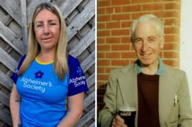 Samantha Larcombe, left, and her grandad Richard Hambidge, who died in 2011 after being diagnosed with Alzheimer's.